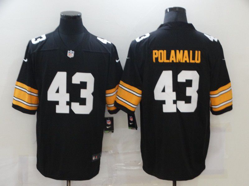 Men Pittsburgh Steelers #43 Polamalu Black Nike Vapor Untouchable Limited 2020 NFL Nike Jerseys